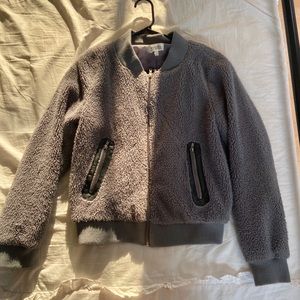 Fuzzy Bomber Jacket